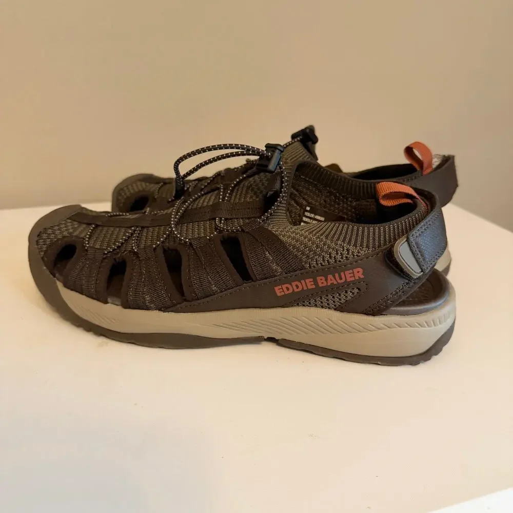 Eddie Bauer Yesler Hiking Sandals Mens 9M Brown Sport Water Outdoor Gorpcore NIB